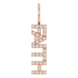 Rose Gold faith charm with delicate diamond detail variant--14K-rose-gold