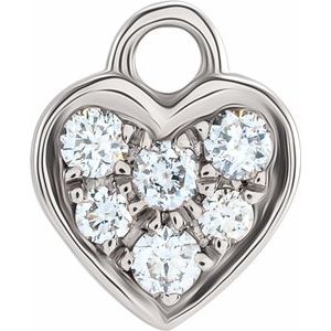 Diamond Heart Charm - erin gallagher