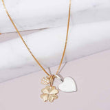 Minimal diamond heart charm for necklace or bracelet variant--14K-yellow-gold