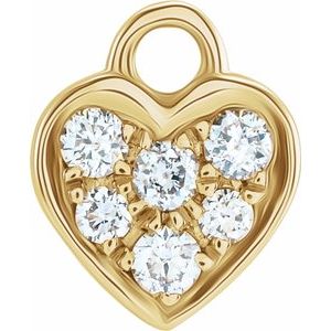 Diamond Heart Charm - erin gallagher