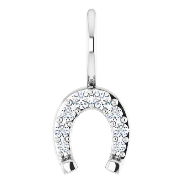Diamond Horseshoe Charm - erin gallagher variant--14K-yellow-gold