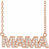 Diamond "Mama" Necklace - erin gallagher variant--14K-rose-gold