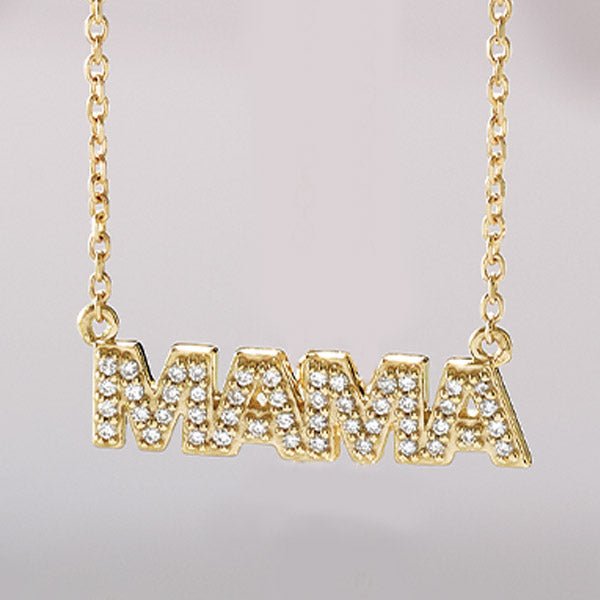 Diamond Mama necklace in 14K yellow gold