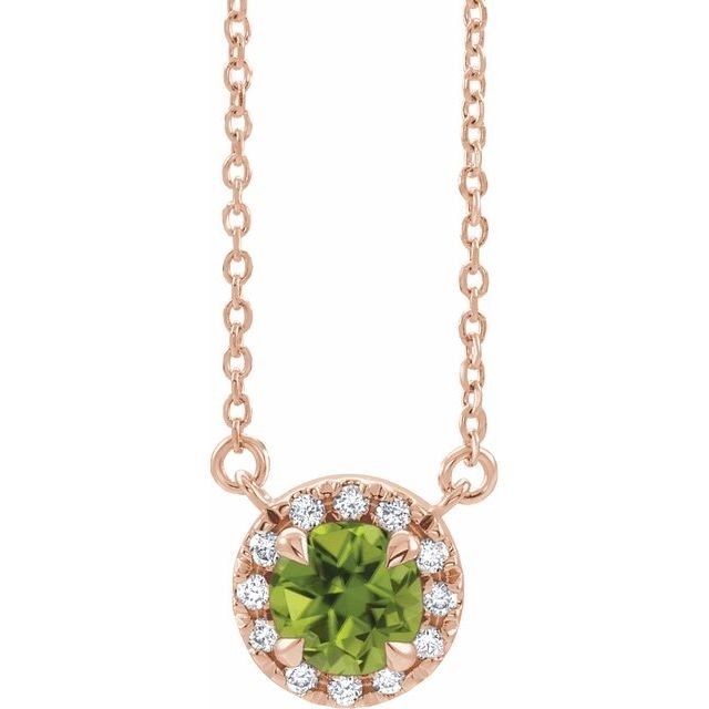 Diamond Peridot Necklace - erin gallagher