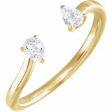 Yellow gold negative space diamond ring variant--14K-yellow-gold
