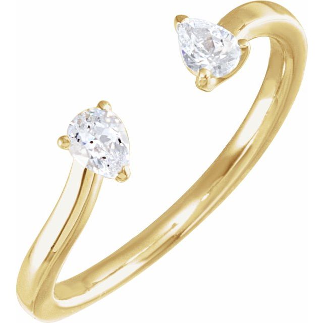Yellow gold negative space diamond ring variant--14K-yellow-gold