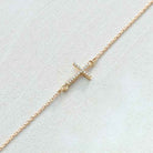 Diamond Sideways Cross Necklace - erin gallagher