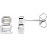 14K white gold double emerald cut diamond stud earrings variant--14K-white-gold