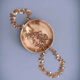 Adjustable gold-fill shaker chain at collarbone length, 16inch setting