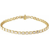 Modern lab-grown diamond tennis bracelet styled for everyday wear yellow goldr variant--14K-yellow-gold