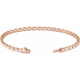 Emerald Cut 6 1/4CTW Lab-Grown Diamond Tennis Bracelet - erin gallagher rose gold variant--14K-rose-gold