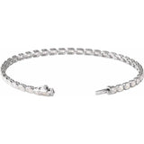 Emerald Cut 6 1/4CTW Lab-Grown Diamond Tennis Bracelet - erin gallagher white gold variant--14K-white-gold