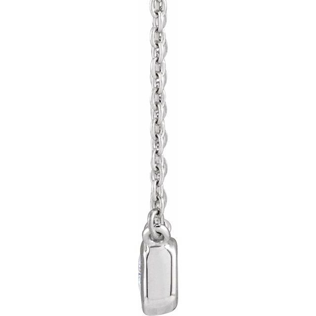 Emerald-Cut Diamond Necklace - erin gallagher variant--14K-white-gold