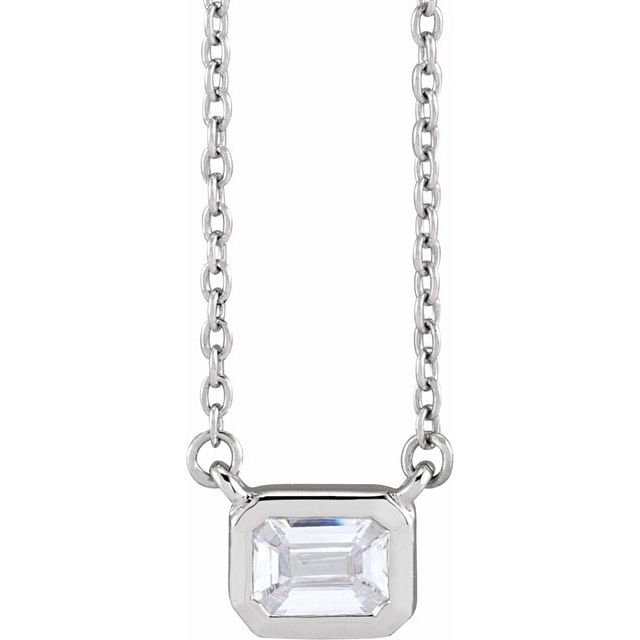 Emerald-Cut Diamond Necklace - erin gallagher