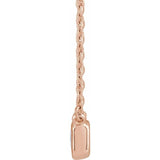 Emerald-Cut Diamond Necklace - erin gallagher variant--14K-rose-gold
