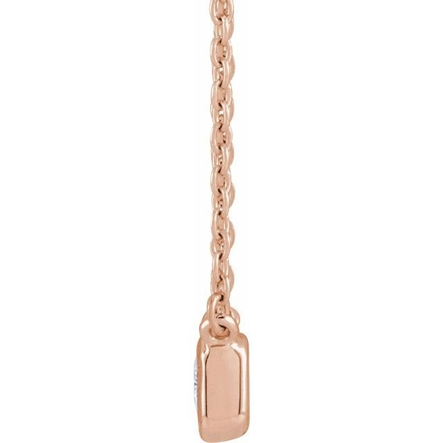 Emerald-Cut Diamond Necklace - erin gallagher variant--14K-rose-gold