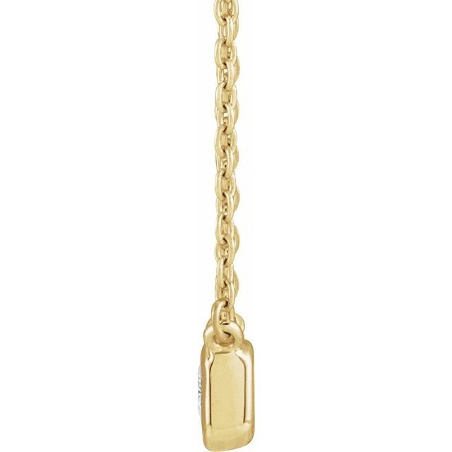 Emerald-Cut Diamond Necklace - erin gallagher variant--14K-yellow-gold