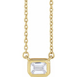 Emerald-Cut Diamond Necklace - erin gallagher variant--14K-yellow-gold
