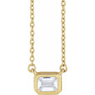 Emerald-Cut Diamond Necklace - erin gallagher