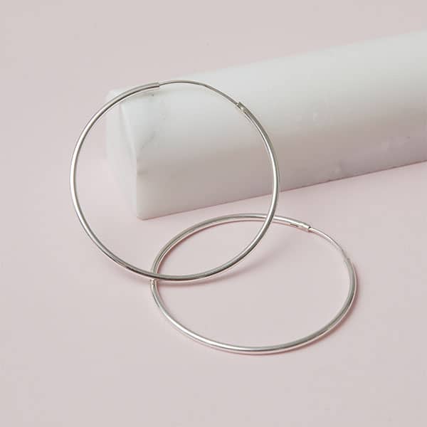 Endless Hoop Earring - erin gallagher(20mm) variant--Sterling-silver variant--M-20mm