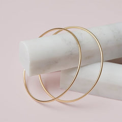 Endless Hoop Earring - erin gallagher(30mm) variant--Gold-fill variant--L-30mm