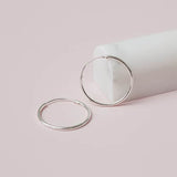 Endless Hoop Earring - erin gallagher(12mm) variant--Sterling-silver variant--S-12mm