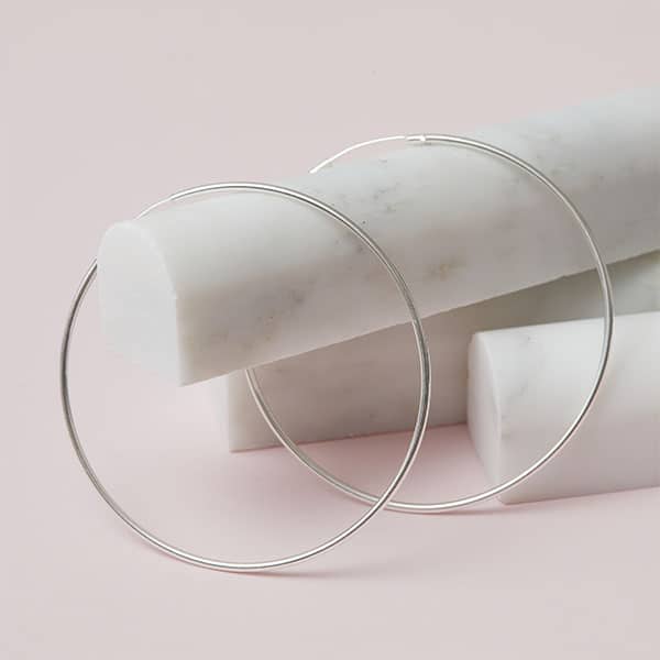 Endless Hoop Earring - erin gallagher(30mm) variant--Sterling-silver variant--L-30mm