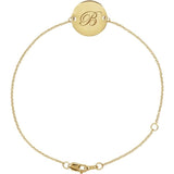 Engravable Disc Bracelet - erin gallagher yellow gold variant--14K-yellow-gold