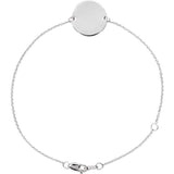 Engravable Disc Bracelet - erin gallagher white gold variant--14K-white-gold