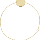 Engravable Disc Bracelet - erin gallagher yellow gold variant--14K-yellow-gold