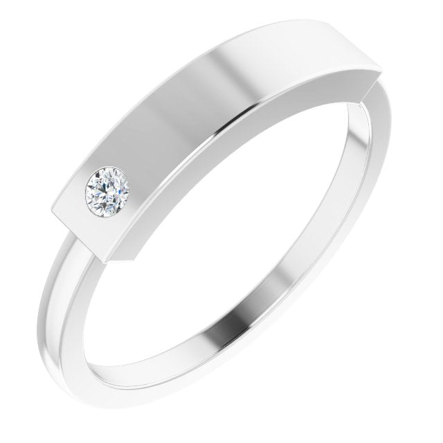 Engravable Stackable Ring - erin gallagher variant--14K-white-gold