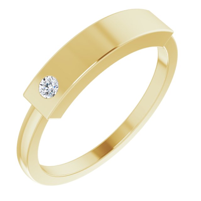 Engravable Stackable Ring - erin gallagher variant--14K-yellow-gold
