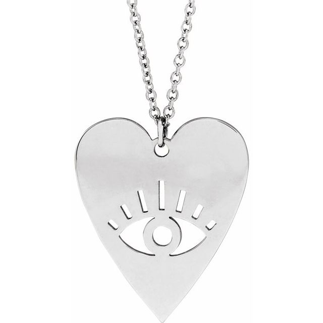 Evil Eye Heart Necklace - erin gallagher
