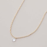Floating Diamond Solitaire Necklace - erin gallagher variant--14K-yellow-gold