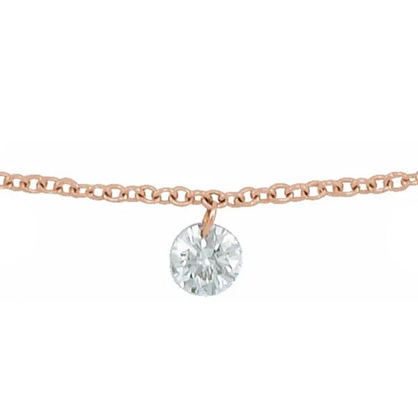 Floating Diamond Solitaire Necklace - erin gallagher