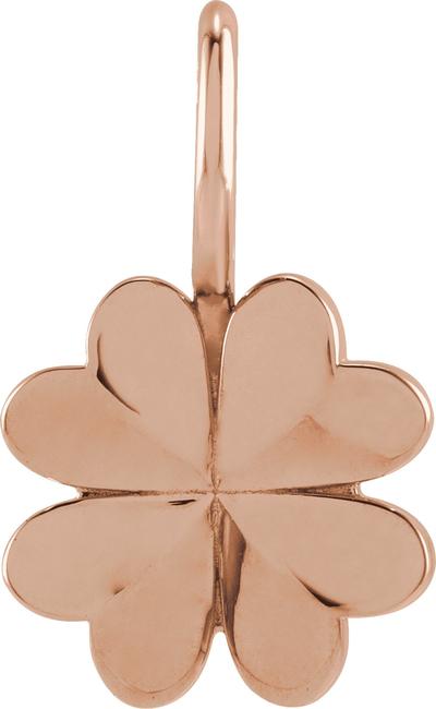 Four Leaf Clover Charm - erin gallagher variant--14K-rose-gold