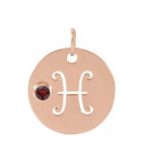 Gemstone Zodiac Charm - erin gallagher(Feb-19---Mar-20) variant--Pisces variant--14K-rose-gold
