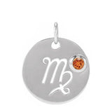 Gemstone Zodiac Charm - erin gallagher (Aug 23 - Sep 22) variant--Virgo variant--Sterling-silver variant--14K-white-gold