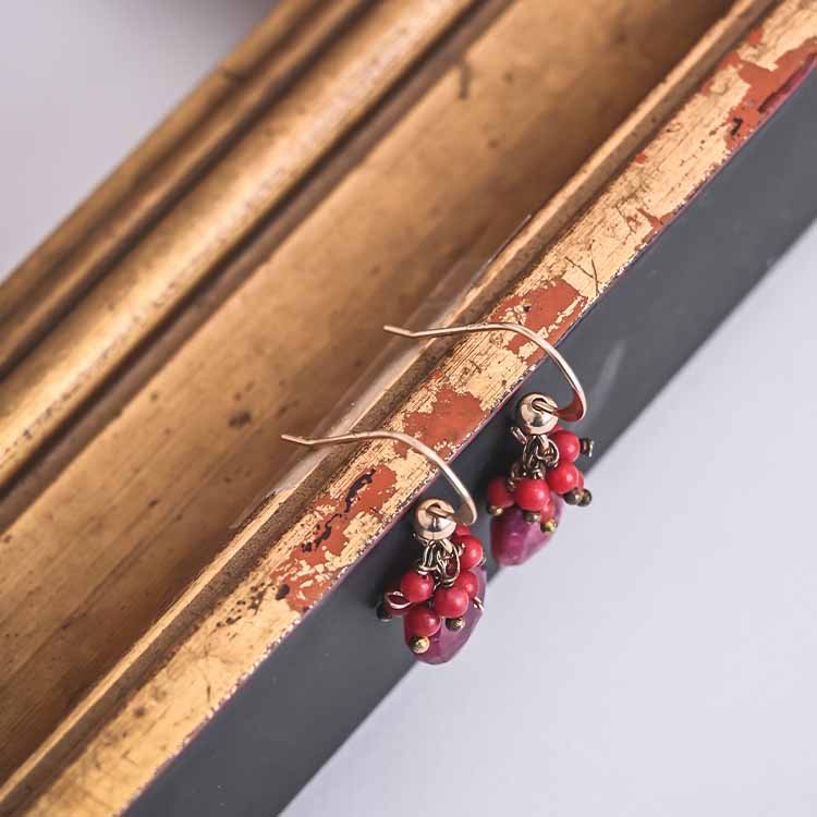 gigi - cluster earring - erin gallagher variant--Pearl