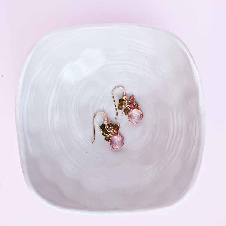 gigi - cluster earring - erin gallagher variant--Pearl