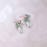 gigi - cluster earring - erin gallagher variant--Prehnite