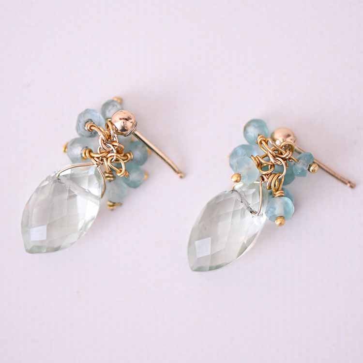 gigi - cluster earring - erin gallagher variant--Pearl