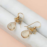 gigi - cluster earring - erin gallagher variant--Citrine