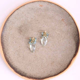 gigi - cluster earring - erin gallagher variant--Prehnite