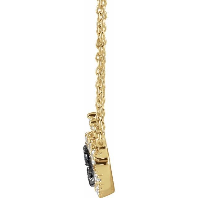 Pavé diamond evil eye necklace handmade in Colorado variant--14K-yellow-gold