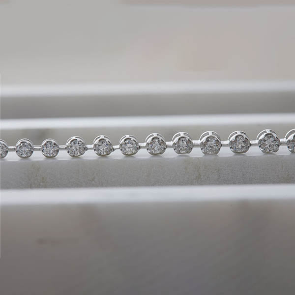 Graduated Diamond Tennis Necklace - erin gallagher variant--14K-white-gold