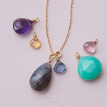 Handmade two-gem necklace crafted in the USA