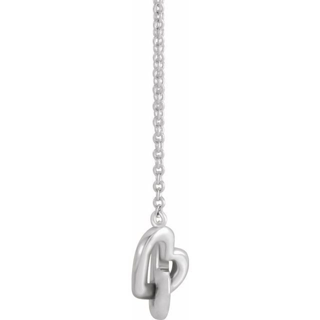 Interlocking Heart Necklace - erin gallagher variant--14K-white-gold