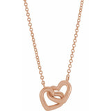 Interlocking Heart Necklace - erin gallagher variant--14K-rose-gold