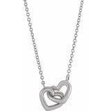 Interlocking Heart Necklace - erin gallagher variant--Sterling-silver